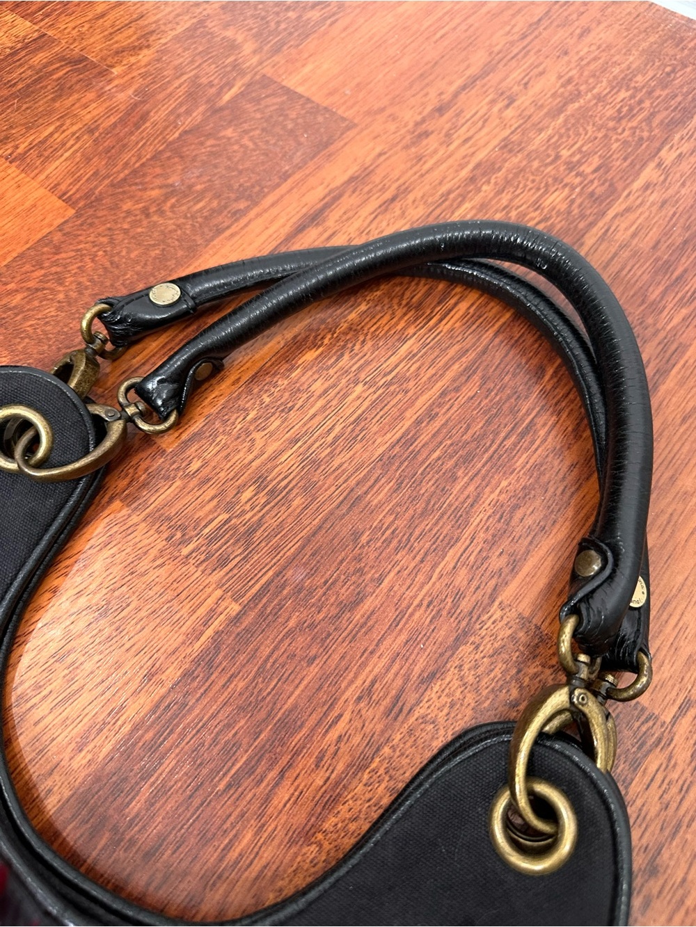 IPA NIMA vintage leather Swan beaded studs applique hobo shoulder bag. Boho Y2K - Picture 6 of 12